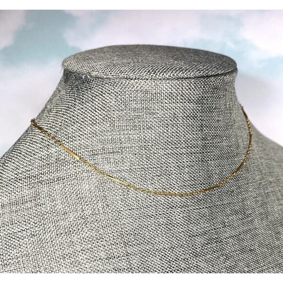 Crown Trifari Necklace Delicate Chain Linked Hold Tone 15” Vintage Estate - Picture 5 of 6